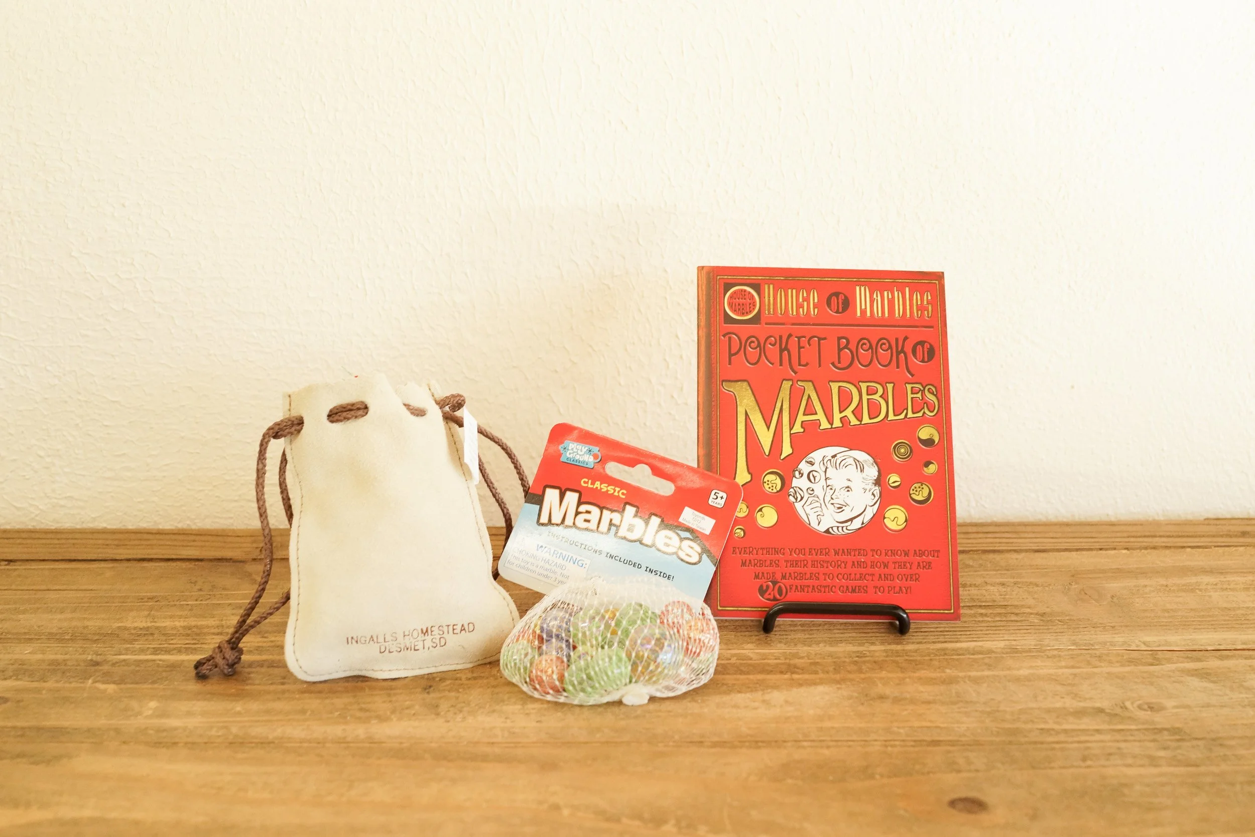 Class Marble Set with Leather Pouch and Book of Marbles — Ingalls